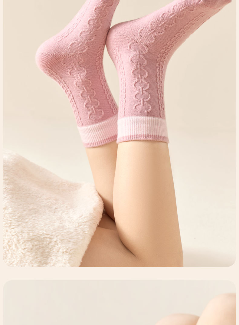 女童袜子冬季加厚羊毛高筒袜儿童秋冬无骨保暖袜女孩长筒羊毛袜冬详情26