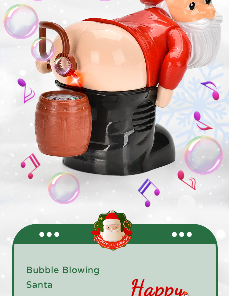 亚马逊跨境新款圣诞泡泡机 创意整蛊圣诞老人泡泡玩具 玩具泡泡机圣诞节礼物详情2