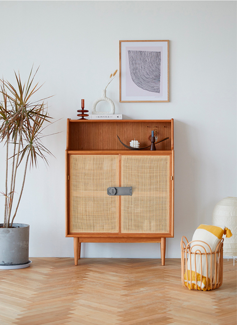 免打孔玻璃门橱门密码锁抽屉锁90度插销式储物柜门锁锁扣电子锁详情14