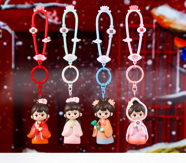 国色长歌钥匙扣 国潮古风古韵设计钥匙扣书包背包挂件挂饰批发详情11