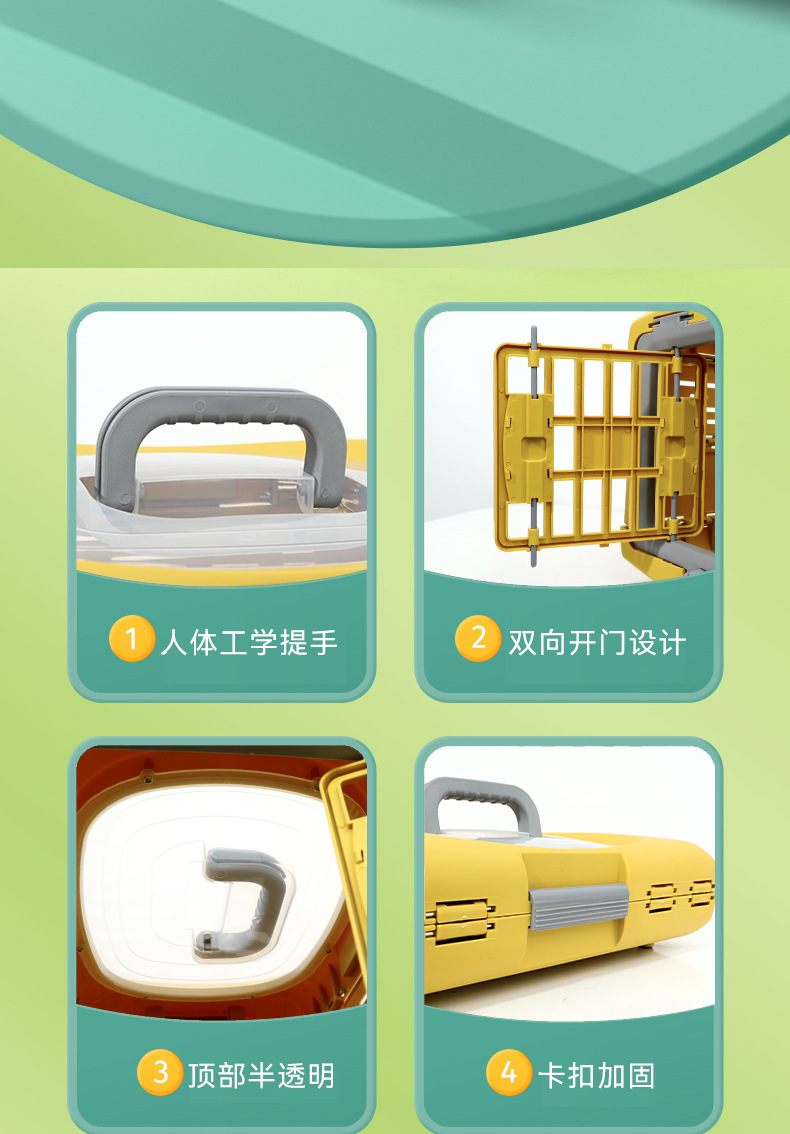 手提狗笼外出宠物航空箱折叠猫窝代发便携透气宠物车载包跨境爆款详情13