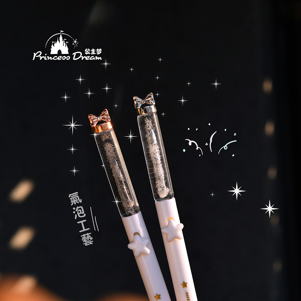 Dreamy butterfly-shaped transparent water drop pen, flower pen, beaded pen, beautiful advertising pen, DIY beaded pen pic 19