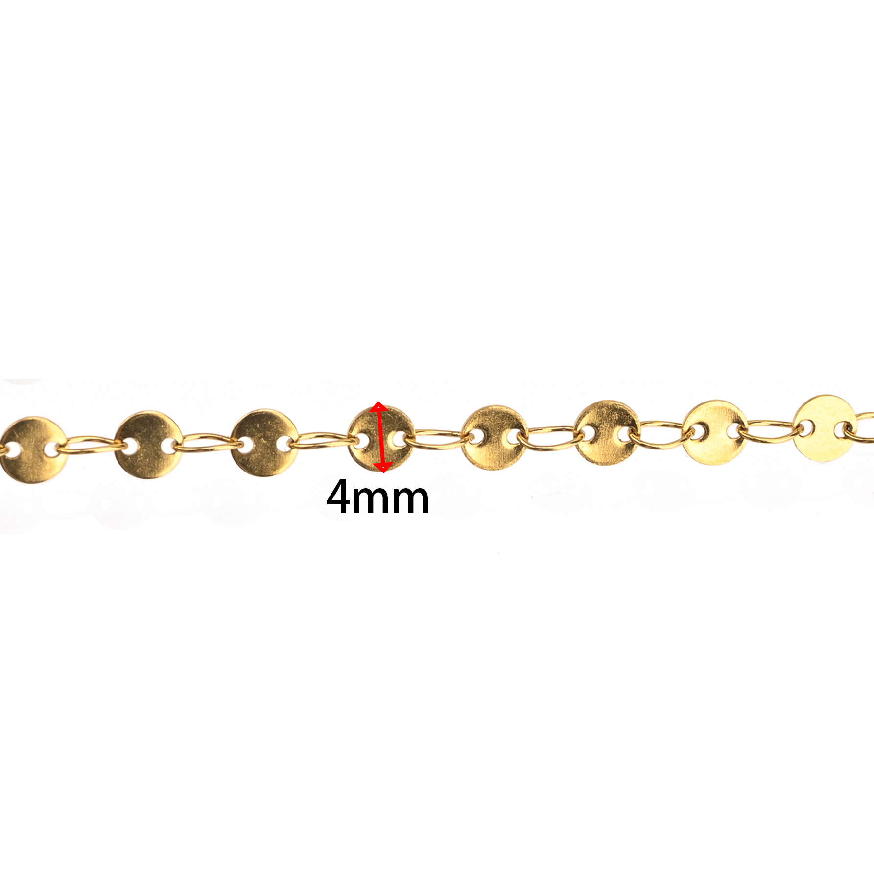 Stainless steel PVD vacuum electroplated pig nose chain, fashionable stainless steel pig nose round plate double-hole welded ring chain pic 1