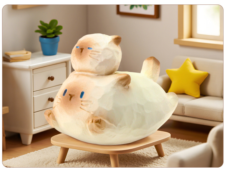 猫猫水晶PAI情绪盲盒 卡通可爱桌面树脂工艺品摆件节日送礼盲盒详情18