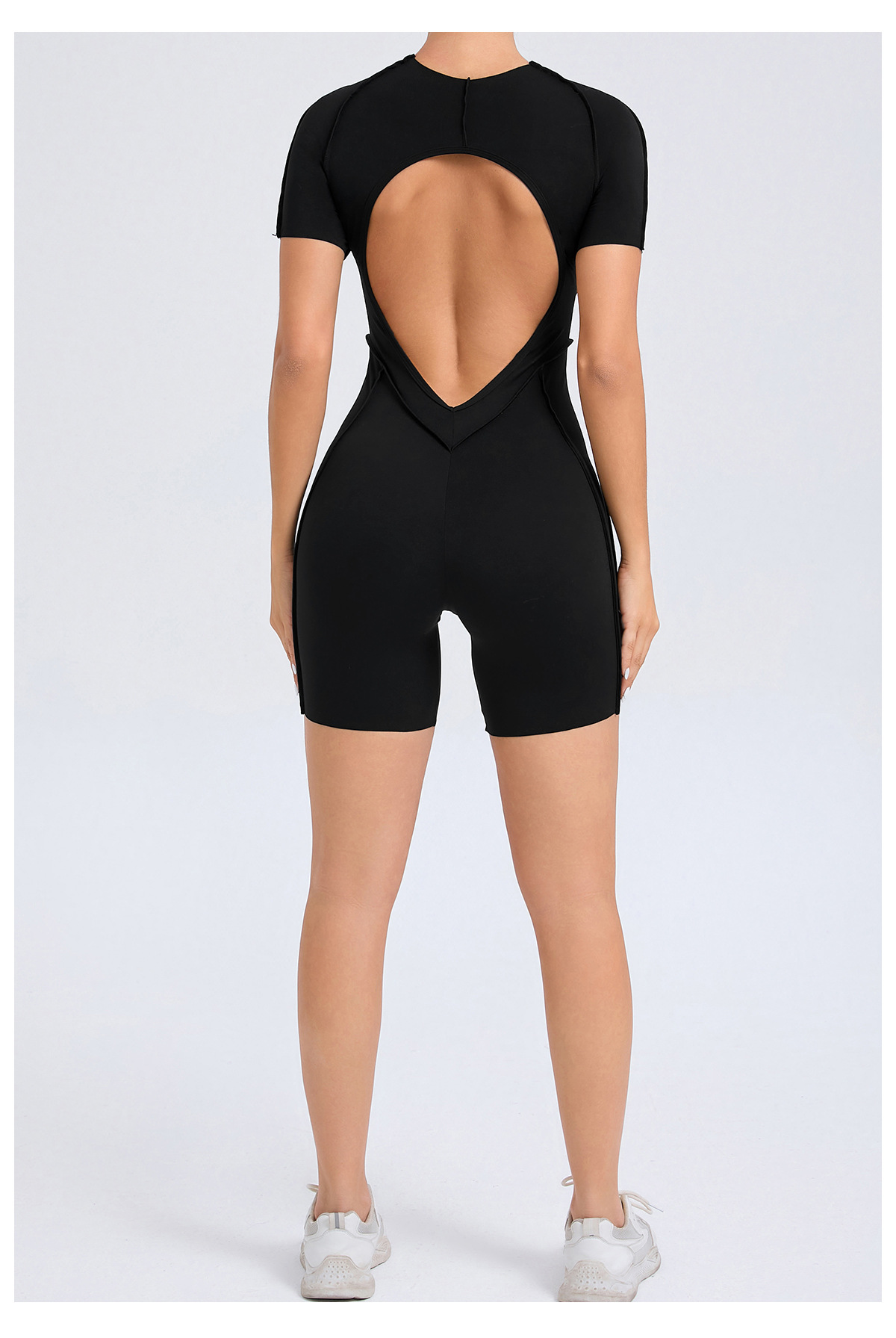 European and American three-dimensional aesthetic sports one-piece yoga suit, one-piece tight short-sleeved backless one-piece fitness suit 50310 pic 36