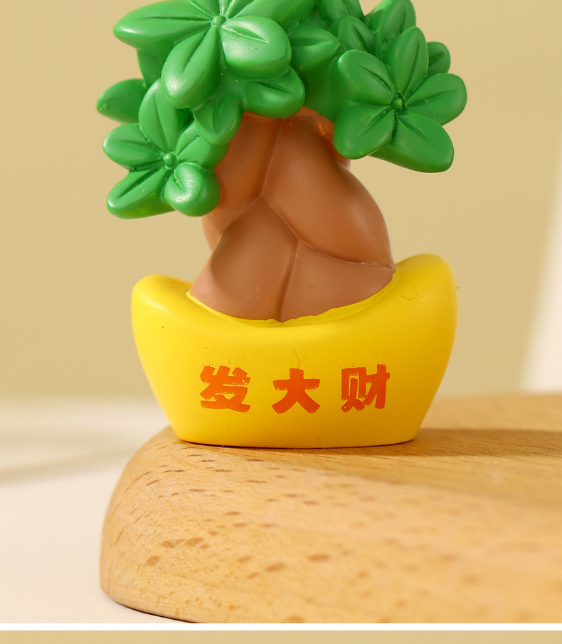 新款创意礼品发财花办公桌面摆件治愈解压装饰树脂工艺小摆件批发详情5