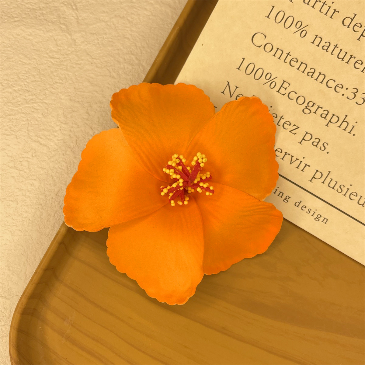 This trendy faux hibiscus flower hair clip exudes a high-end atmosphere. The side clip is a Bohemian hair band for a seaside vacation pic 27