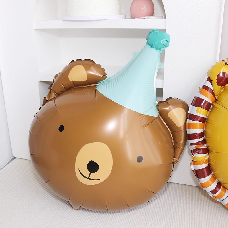 动物气球装饰生日装饰场景布置铝膜卡通男孩女孩拍照道具详情9
