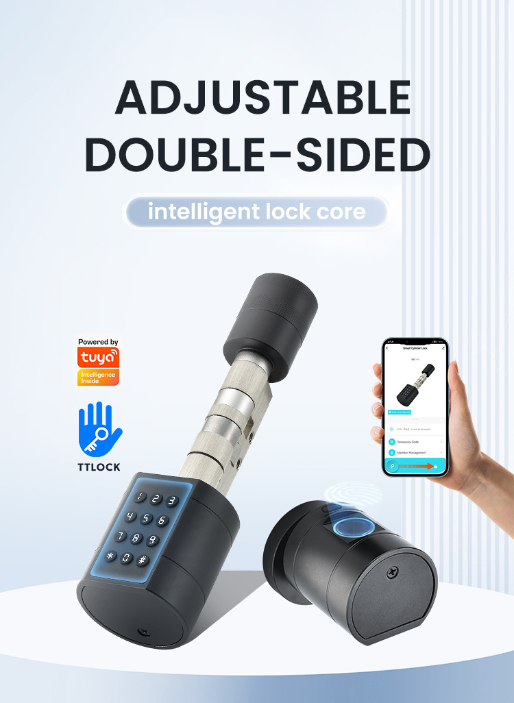 Cross-border smart lock core, graffiti all Bluetooth fingerprint password lock, indoor office apartment adjustable smart door lock pic 2