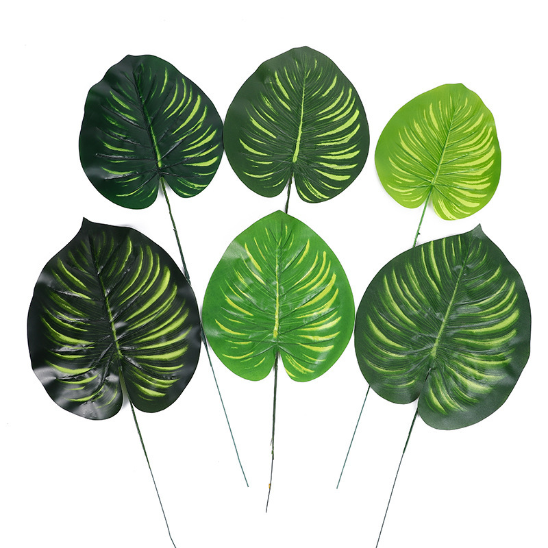 厂家直销仿真龟背叶西瓜叶工程绿化植物叶插花配件室内外造景装饰详情2