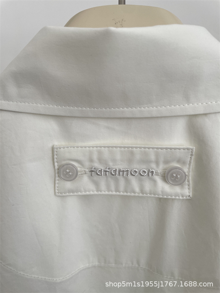 This is a new loose and fashionable shirt and top for women in the spring and autumn of 2025, featuring a Korean-style lace cutout and hook pattern design pic 5