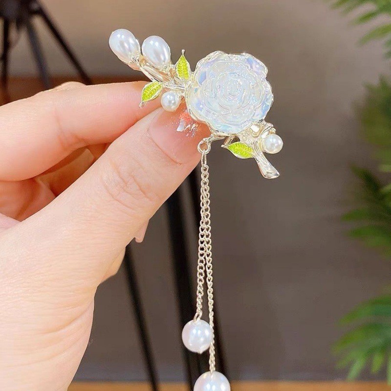 新款蝴蝶结鸭嘴夹义乌配饰高级感小香风发夹无痕小众款边夹儿童款详情22