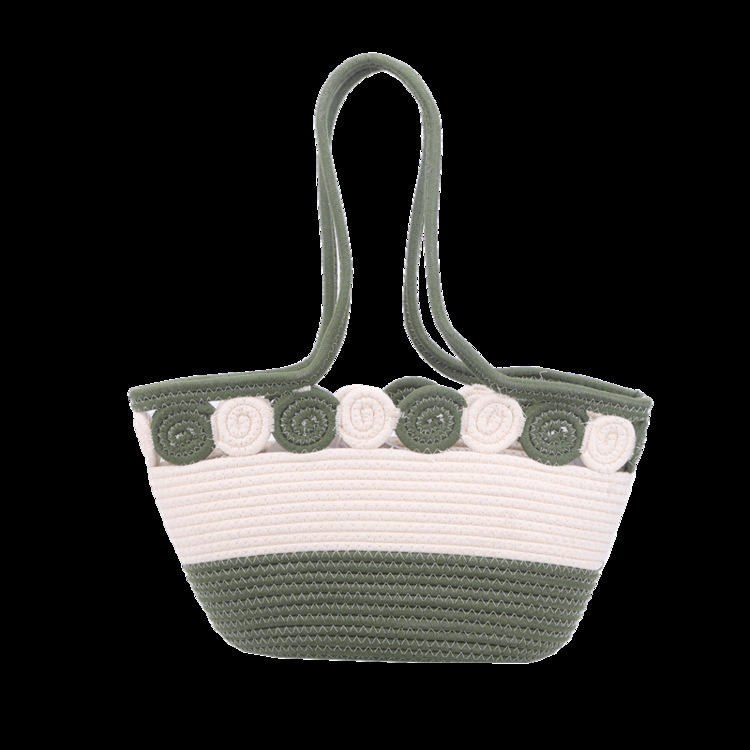 2024新款菜篮子沙滩包女士单肩腋下包韩版编织水桶包小众设计详情4
