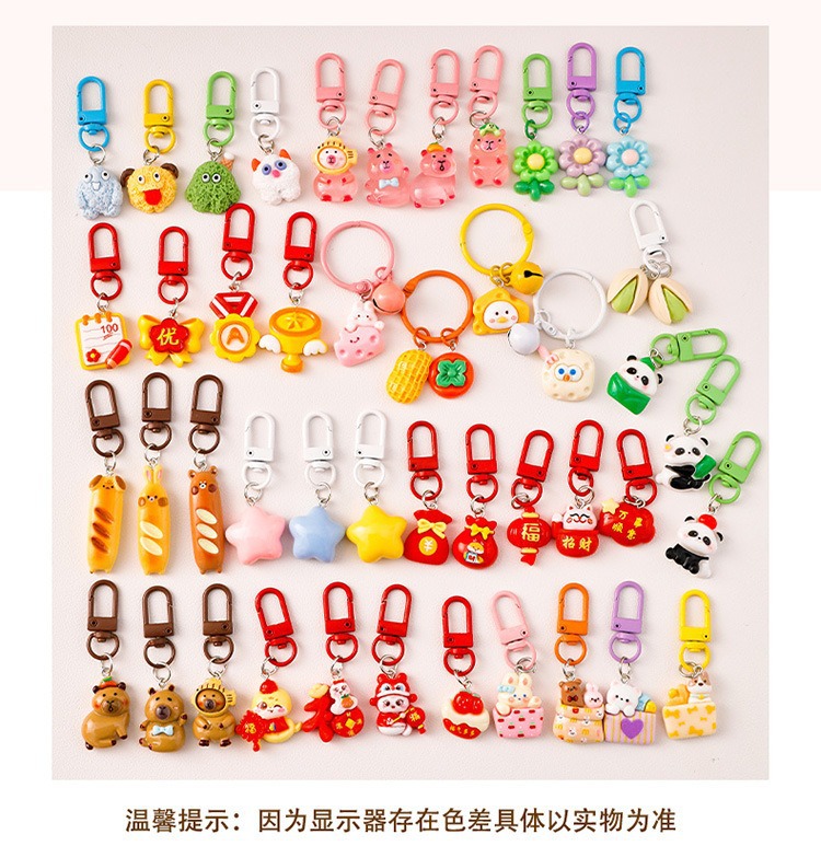 卡通潮玩盲盒钥匙扣迷你微缩小盲盒可爱惊喜钥匙圈diy挂件小礼品详情8