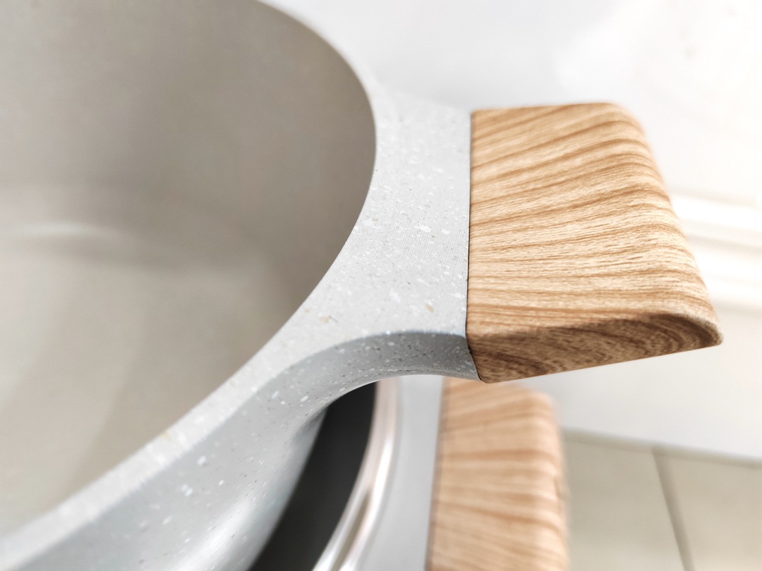 10pcs cookware set 10-piece set of European-style double-bottom non-stick aluminum pot set, tourmaline die-cast pot pic 6