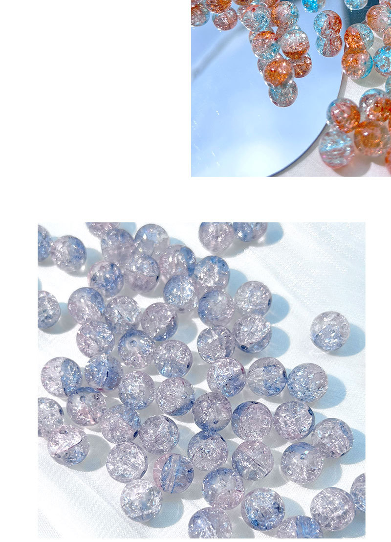10mm flower-patterned glass bead bracelet, diy accessories, string-beads, loose beads, bracelet, necklace material beads, 2025 new pic 7