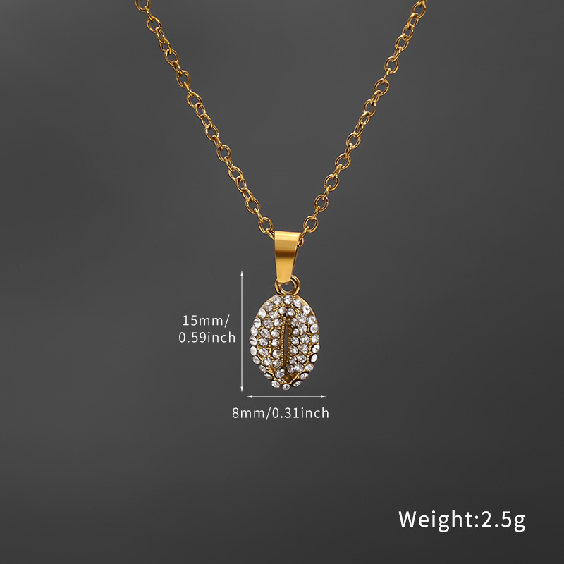 Wholesale of European and American versatile beach and ocean series diamond-encrusted small fish necklaces for women, cross-border light luxury and high-end titanium steel pendants pic 5