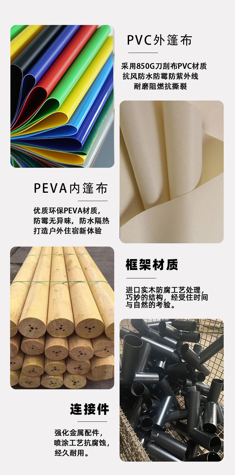 户外tipi印第安帐篷露营基地大型团建展览防水遮阳尖顶大草帽帐篷详情6