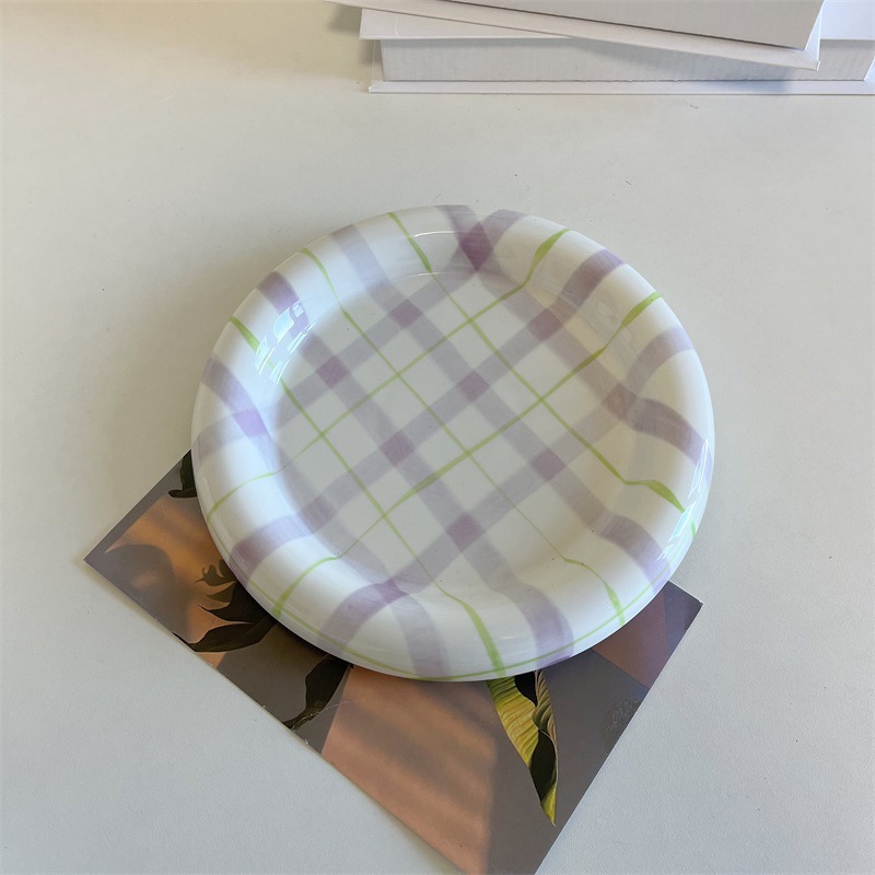 Internet-famous dudu plate, ceramic plate, home high-end dining plate, Ins-style cake and dessert plate, afternoon tea Western dining plate pic 7