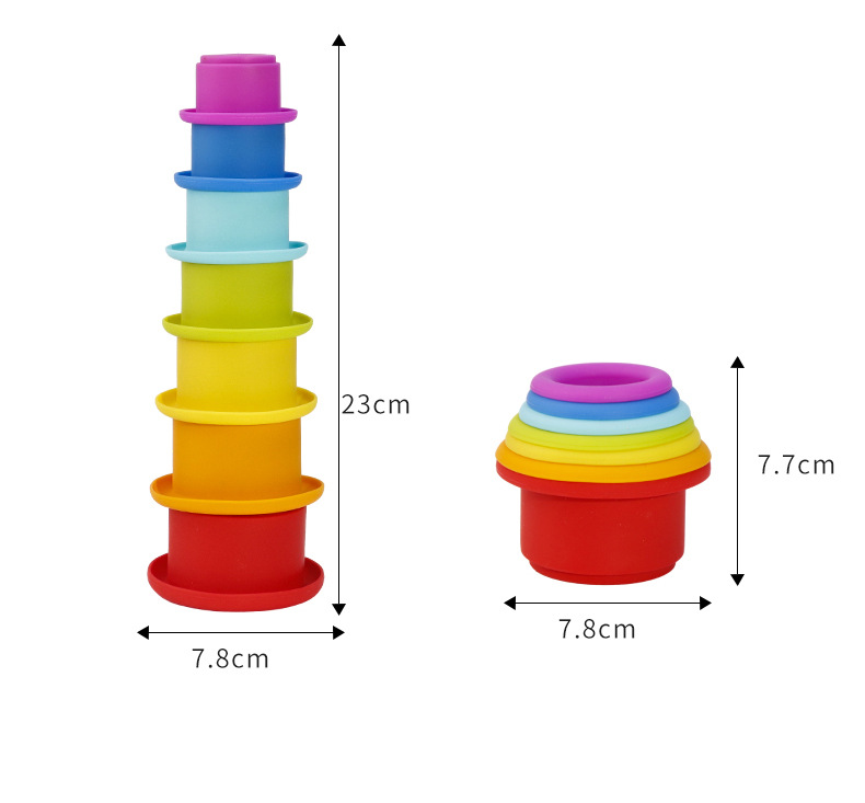 儿童硅胶益智叠叠乐食品级婴幼儿互动玩具跨境批发多款可选详情9