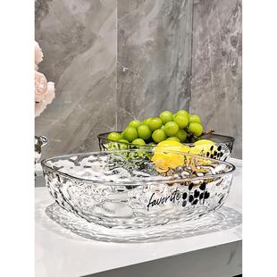 新款玻璃水果盘高颜值轻奢果盘现代客厅创意家用茶几坚果北欧风详情5