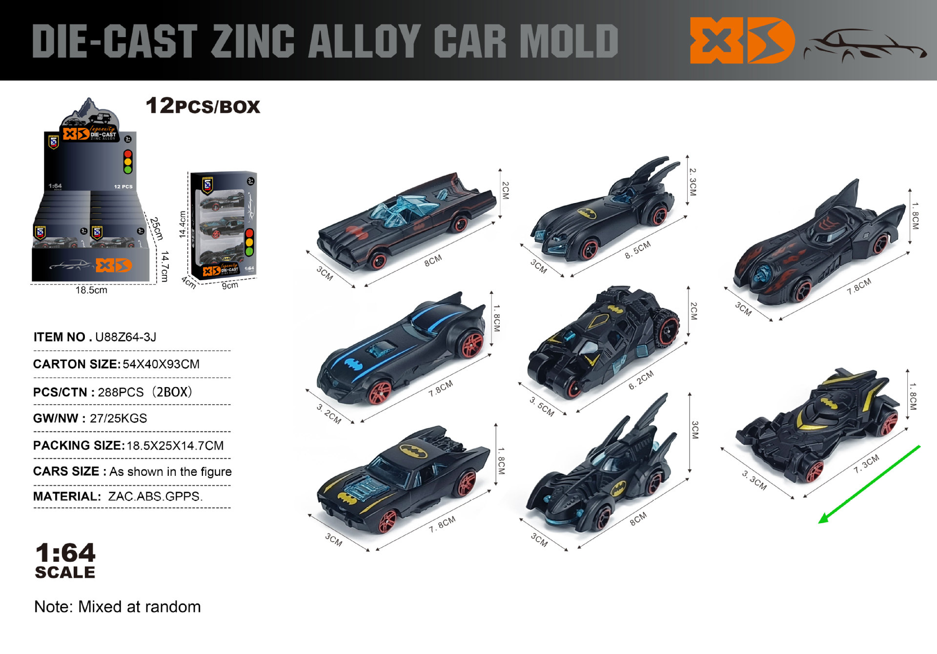 1:64合金车模型仿真滑行小汽车迷你玩具车口袋车男孩摆件生日礼物详情10