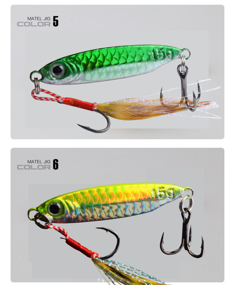 Long-range investment full water layer 7G-25G long-range investment iron plate lure, simulating fish scales, trout, mandarin fish, sea bass lure pic 10