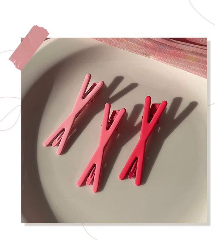 粉色系甜美小发夹边夹女侧边可爱发卡少女心鸭嘴bb夹刘海夹子头饰详情6