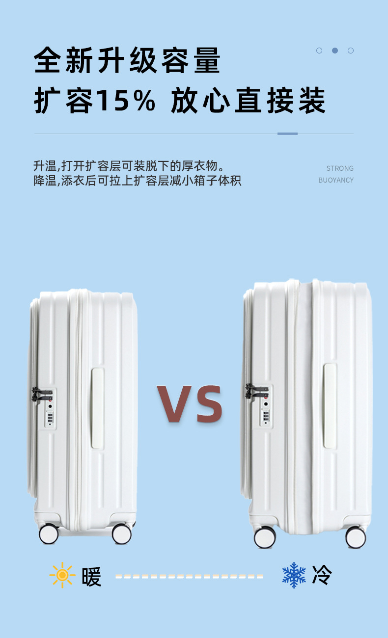 行李箱20寸登机箱静音万向轮多功能皮箱高颜值轻便旅行箱女拉杆箱详情5