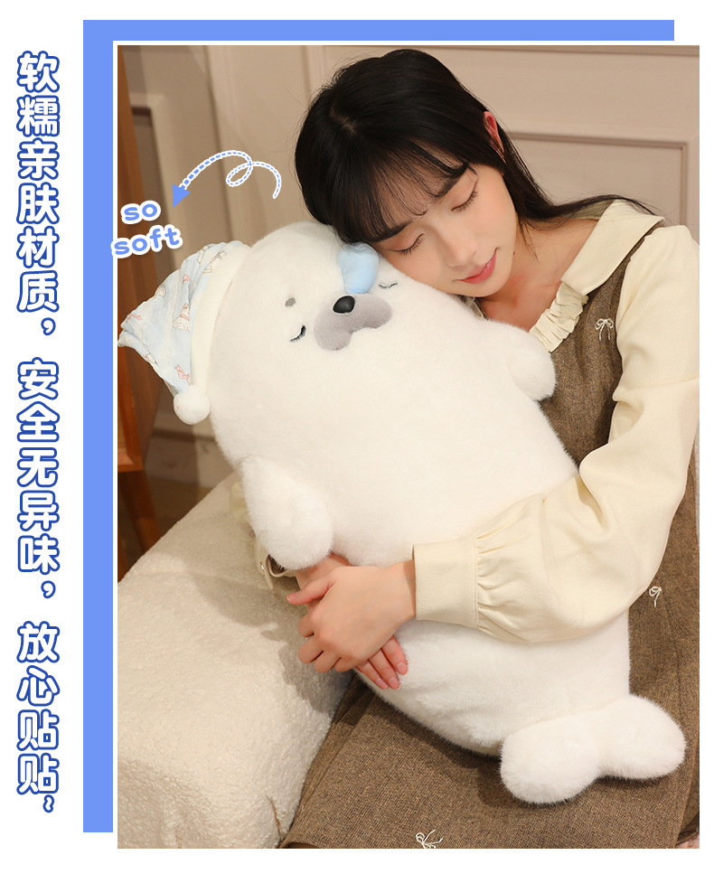 Cute Seal Family story plush toy, bed sleeping pillow, stuffed pillow, birthday present pic 6