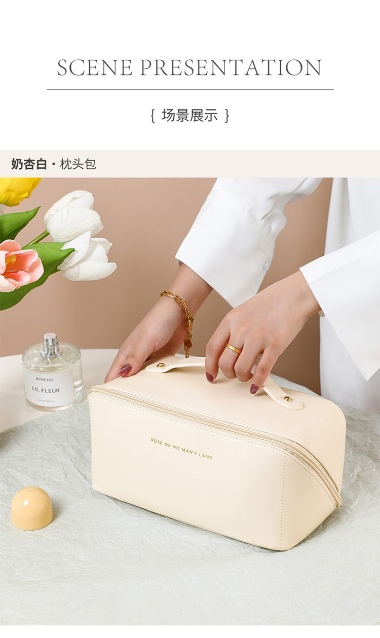 Bolsa cosmética minimalista almohada portátil bolsa cosmética bolsa de almacenamiento bolsa de viaje bolsa de tocador bolsa de maquillaje influenciador pic 8