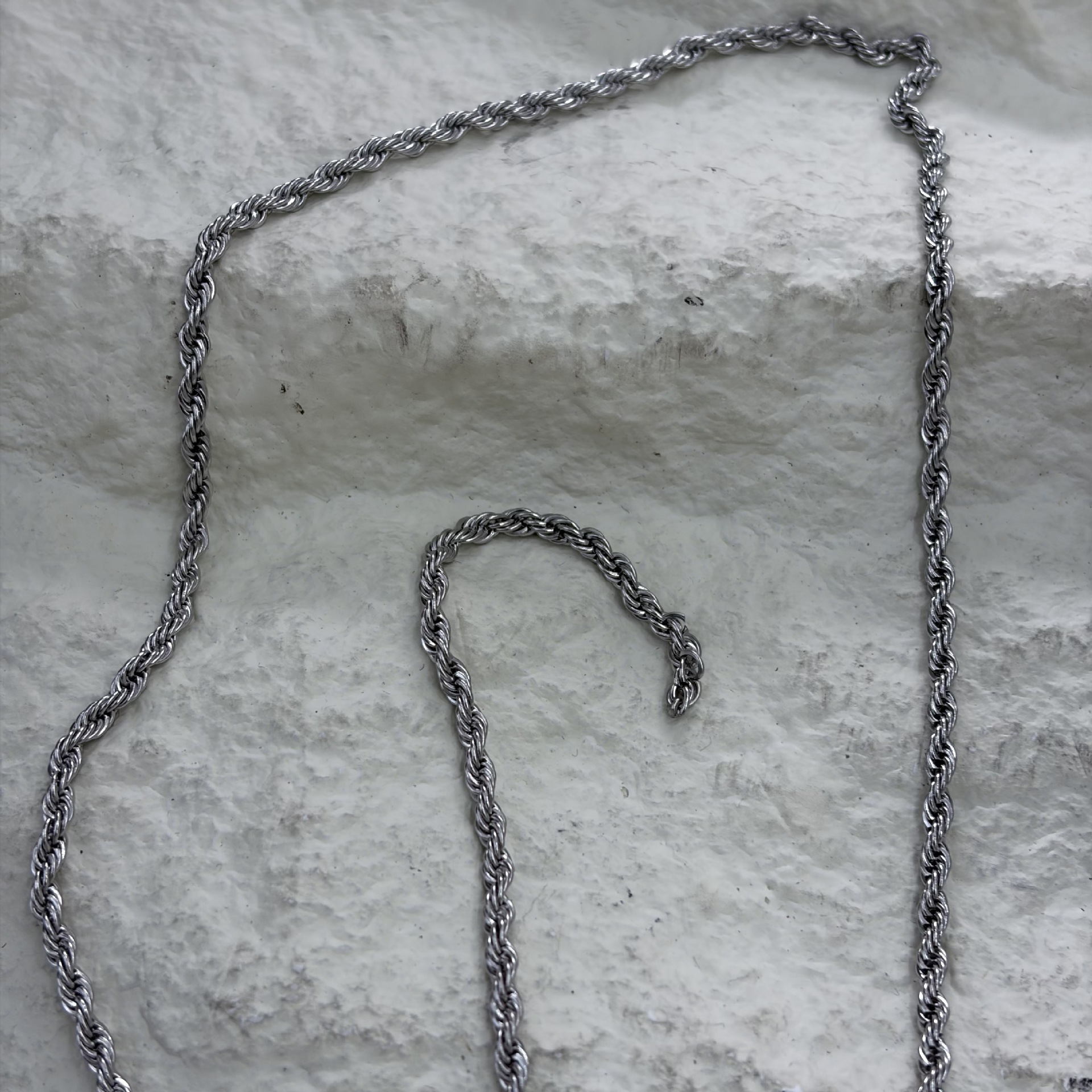 Metal twist chains, stainless steel twisted ropes, twist chains, jewelry accessories, bracelets, necklaces, semi-finished chains, multiple specifications pic 1
