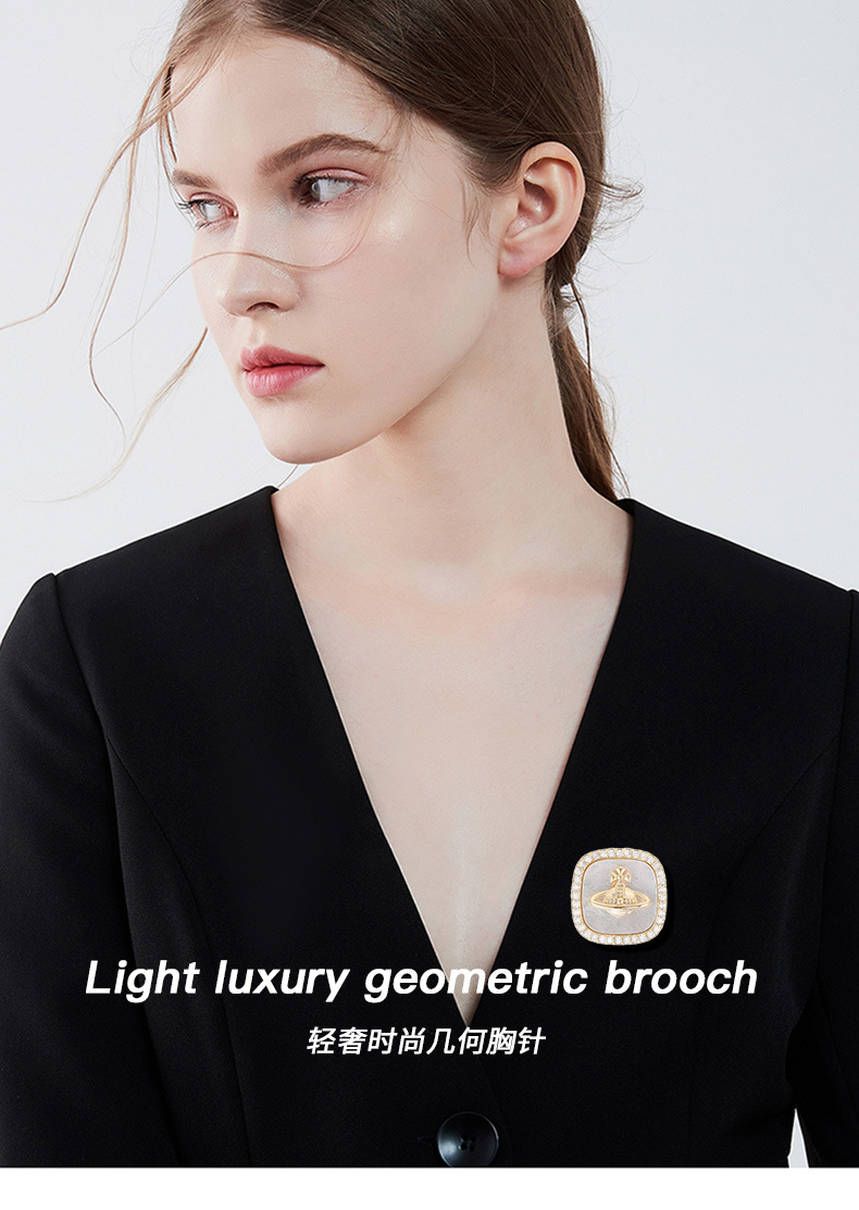 新款百搭小众星球磁吸扣胸花时尚简约几何防走光别针扣详情10