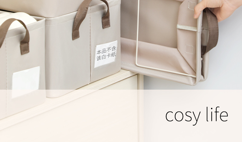The new Huadani Morandi color clothing storage basket is a bestseller by the organizer. It is a household fabric storage box pic 14