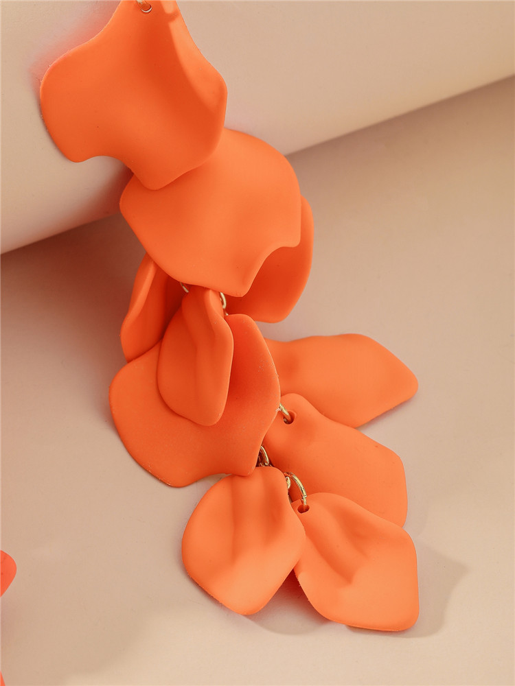 European and American rose petal long tassel earrings, fashionable, ins, elegant, internet-famous, high-end, eco-friendly earrings for women pic 14