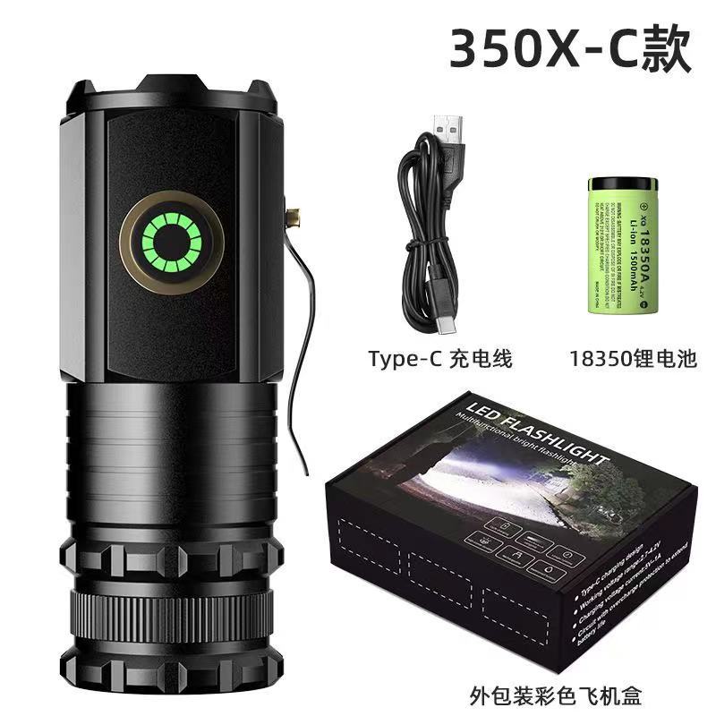 跨境抖音电商直播强光手电筒迷你便携充电多功能夹帽灯户外小手电详情5