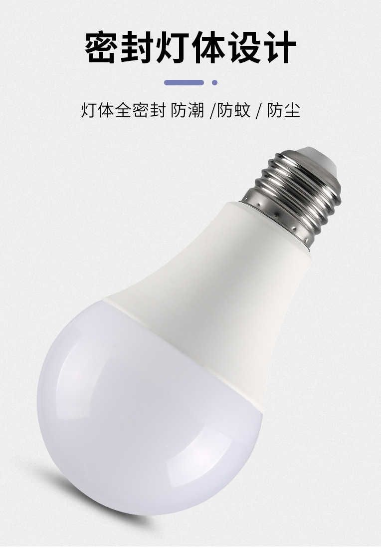 Intelligent sound and light controlled led energy-saving bulb E27 screw-type corridor radar human body automatic sensing bulb pic 12