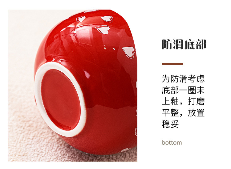 跨境热销爆款纯手绘爱心马克杯创意心型手柄水杯陶瓷杯牛奶咖啡杯详情13