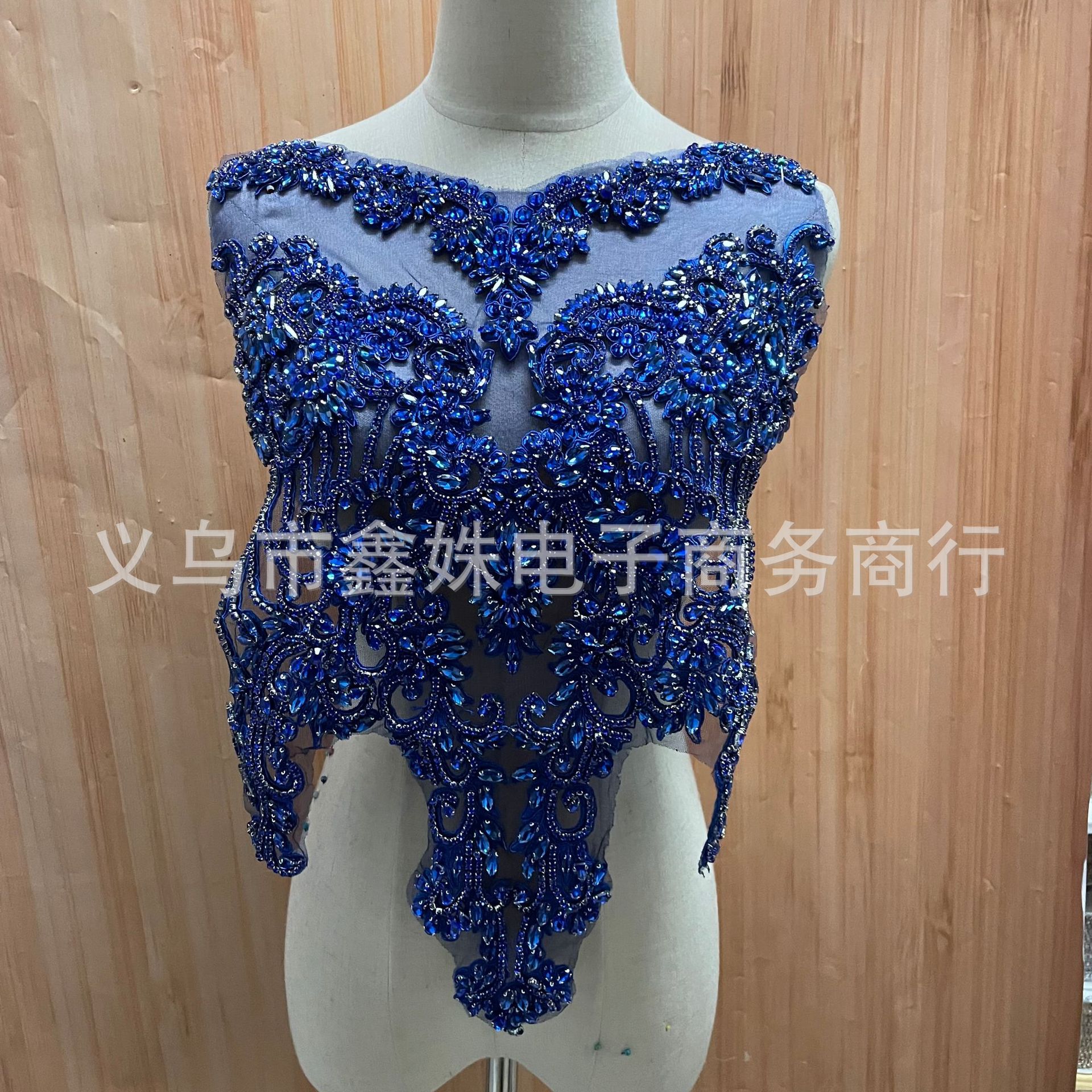 手工镶钻背胶贴花演出头饰服饰腰带腰封补丁DIY手工花袖口辅料详情3