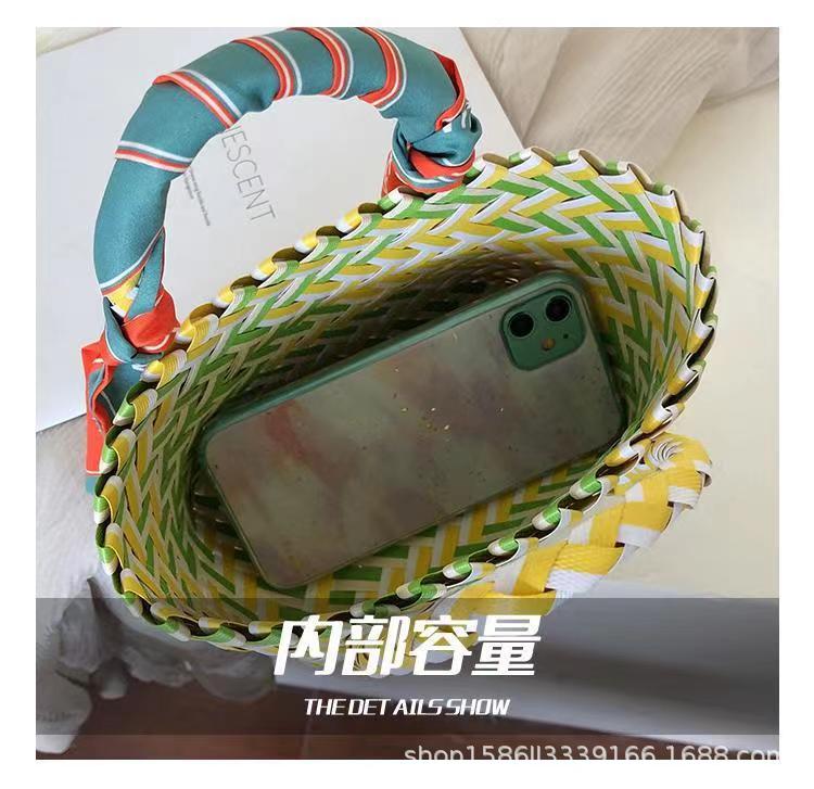 国潮斜编包手工沙滩包手提编织包拍照手礼包口袋包源头厂家手提包详情23