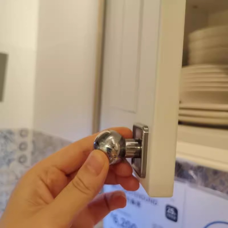 美式风格银色高端门把手现代简约轻奢抽屉衣柜鞋柜橱柜家具小拉手详情7