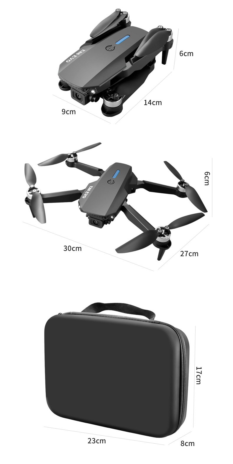 Cross-border E88 unmanned aerial vehicle, brushless motor, GPS, high-definition aerial photography, folding fuselage, optical flow, fixed height, obstacle avoidance, remote control aircraft pic 19