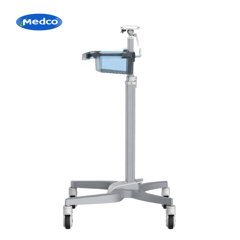 Cross-border exclusive monitor trolley, convenient for assembly, medical mobile small trolley stand, aluminum alloy medical trolley pic 7