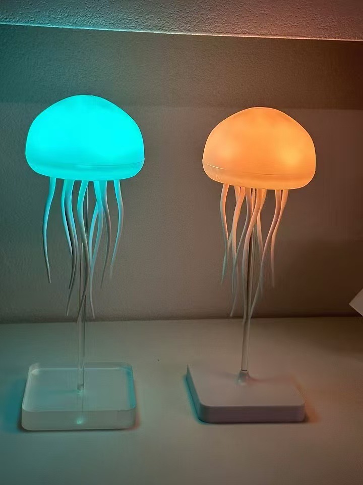 New creative intelligent voice-controlled jellyfish lamp, floating colorful atmosphere lamp, hanging lamp, bedroom bedside decoration, night light pic 14