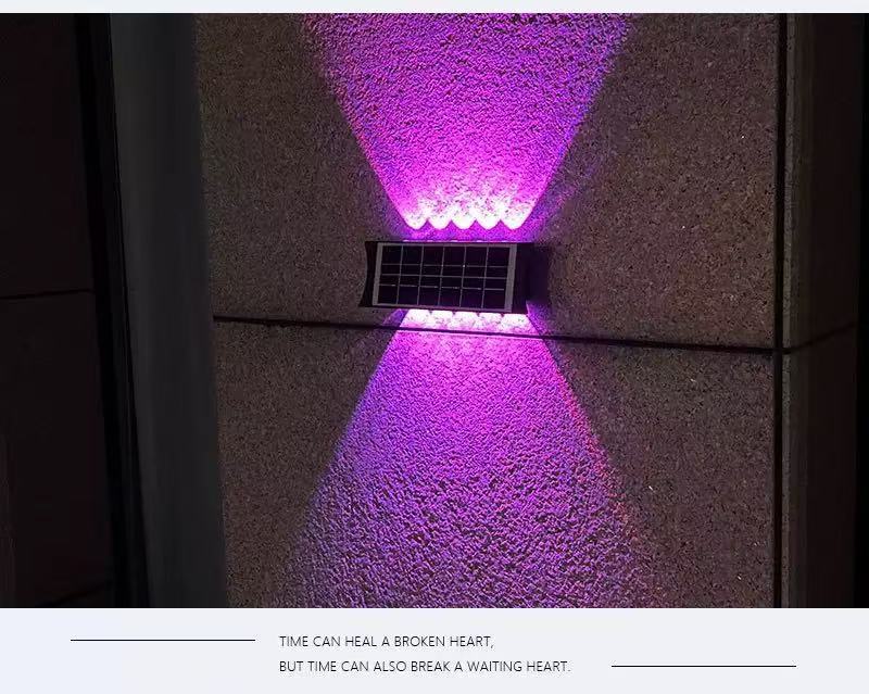 Solar outdoor lights, wall-washing lights, outdoor courtyard waterproof, villa garden exterior wall landscape spotlights, decorative fence lights pic 6