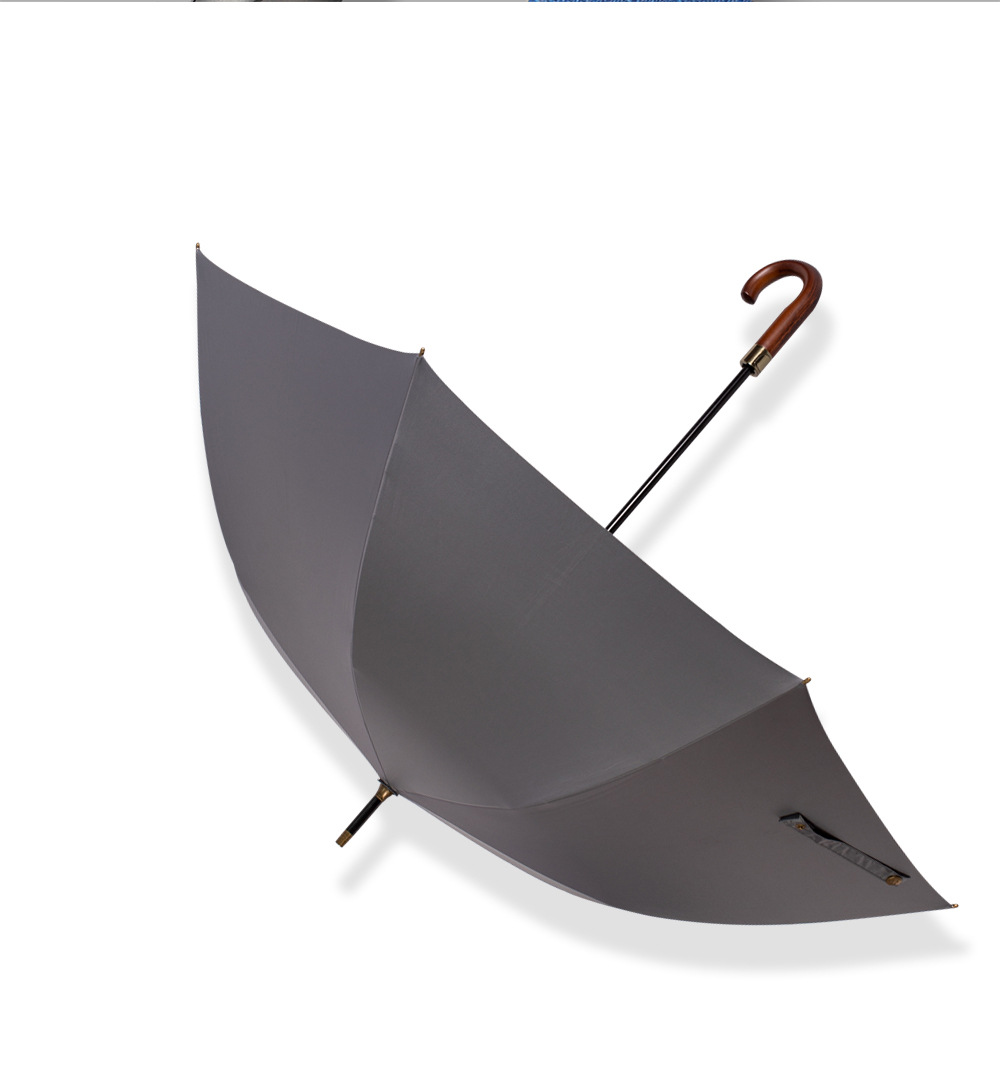 星宝新款大弯柄长伞27寸8骨黑胶雨伞可印刷logo商务伞防晒太阳伞详情17