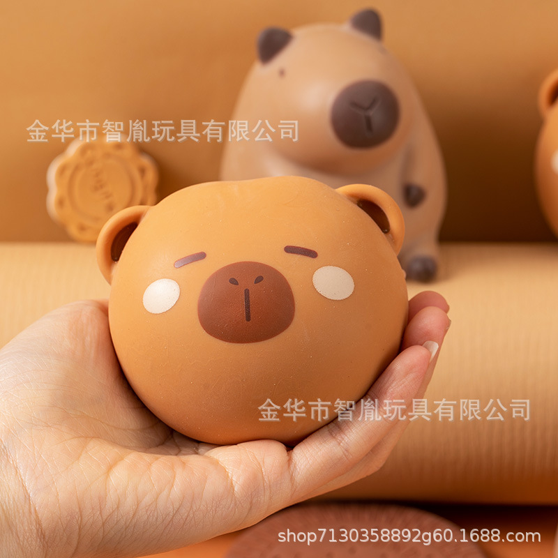 小红书同款卡皮巴拉捏捏乐面粉动物发泄球解压神器慢回弹儿童玩具详情3