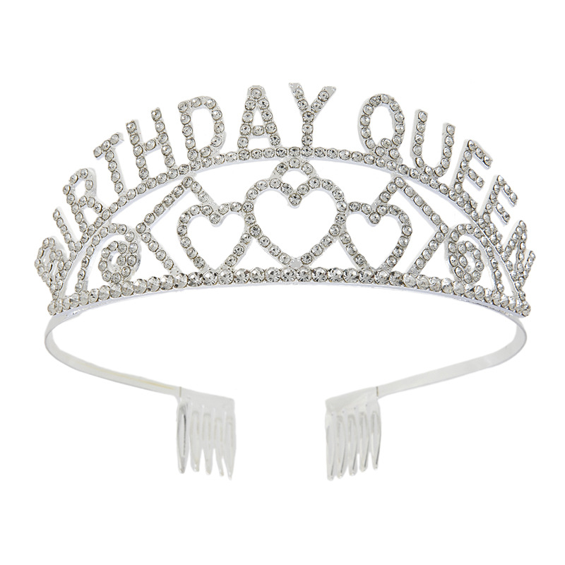 Cross-border new European and American letter crown BIRTHDAY QUEEN alloy crown headwear Party and gathering crown pic 6