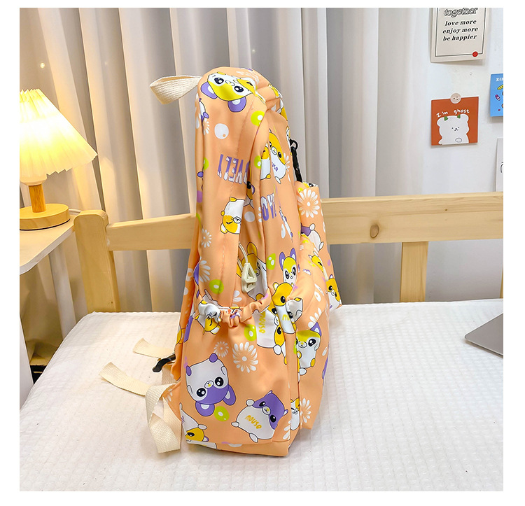 Wholesale escuela primaria primaria y secundaria estudiantes impresos espalda doble bolsa de las mujeres bolsa de la pluma de los hombres bolsa de manga color sólido bolsa de la escuela de gran capacidad pic 13