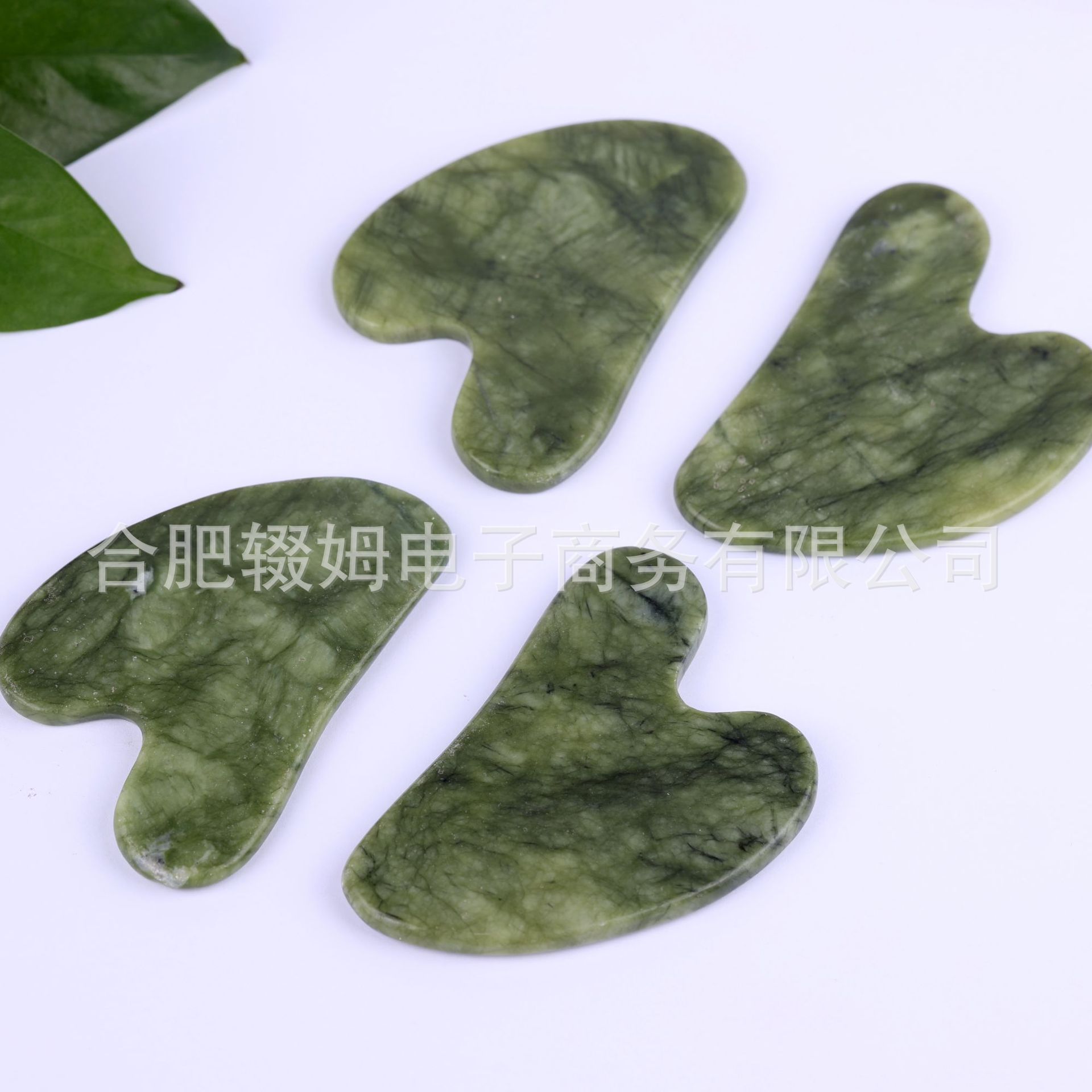 天然岫玉玉石板面部美容按摩器全身通用牛角刮板岫玉刮痧板经络详情5